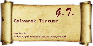 Galvanek Tirzusz névjegykártya